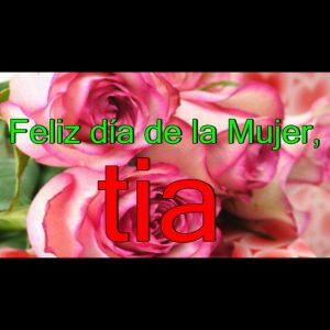 Feliz día de la mujer tía