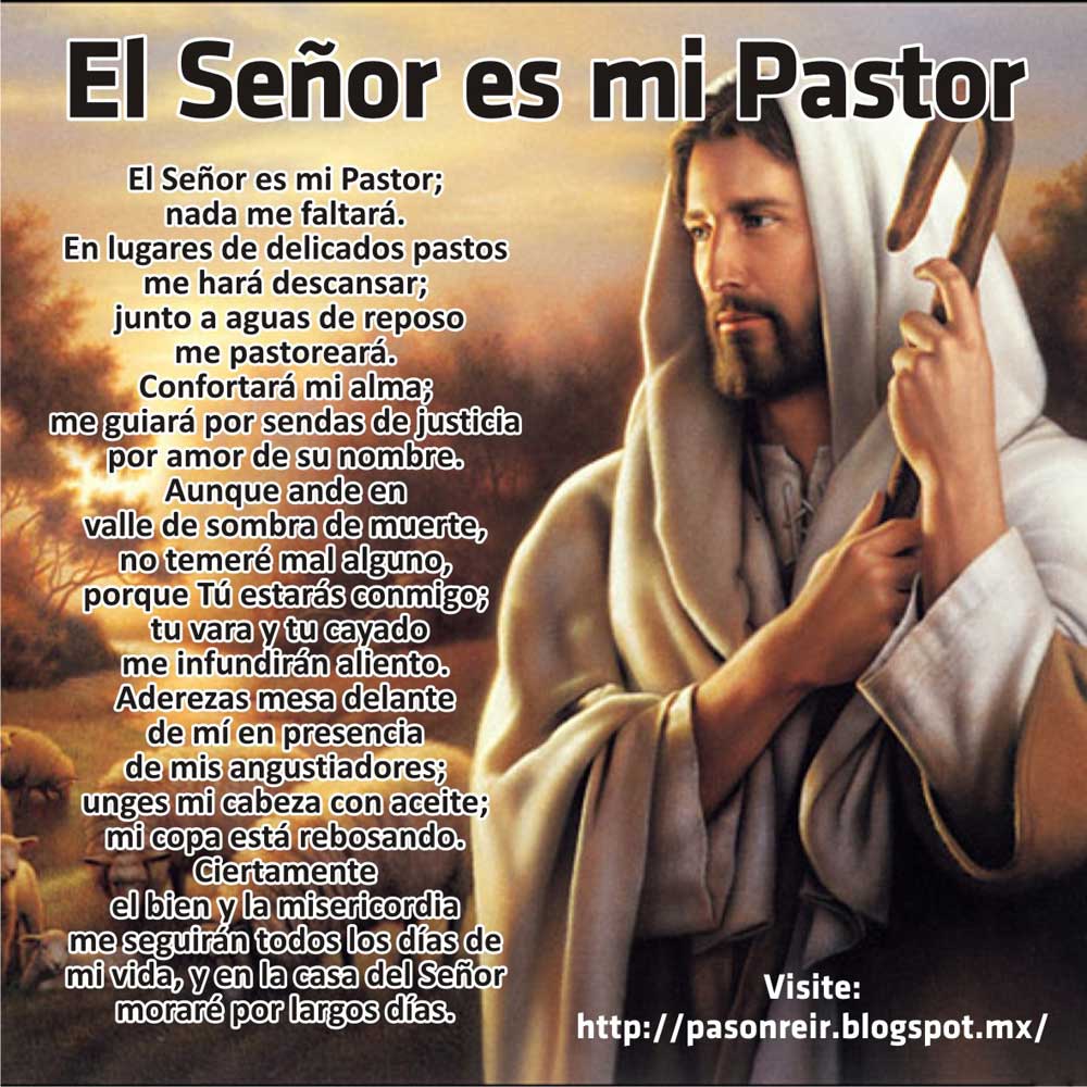 Jesús es mi pastor en imágenes con frases y salmos