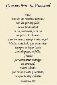 Poemas de amistad