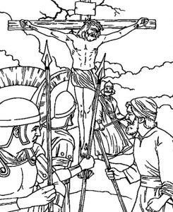 Dibujo de Jesús en la cruz