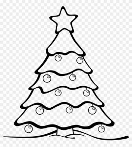 Dibujos de árboles de Navidad para colorear y dibujar fáciles