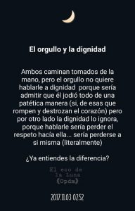 Frases de orgullo y dignidad en el amor en imágenes